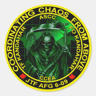 Coordinating Chaos From Above Classic Round Sticker