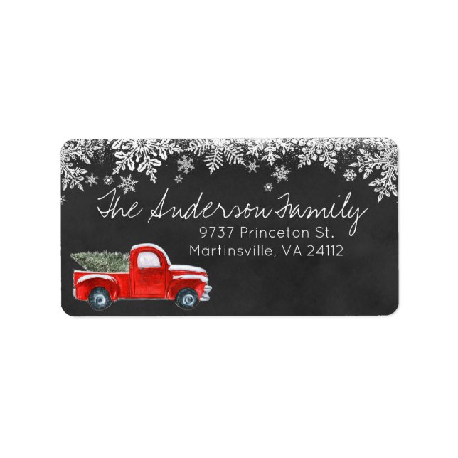 Coordinating Christmas Address Label (Front)