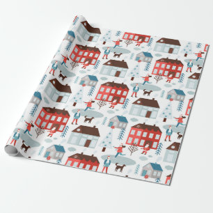 Coordinating Christmas Story Pattern Wrapping Paper