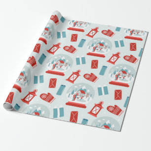 Coordinating Christmas Story Pattern Wrapping Paper