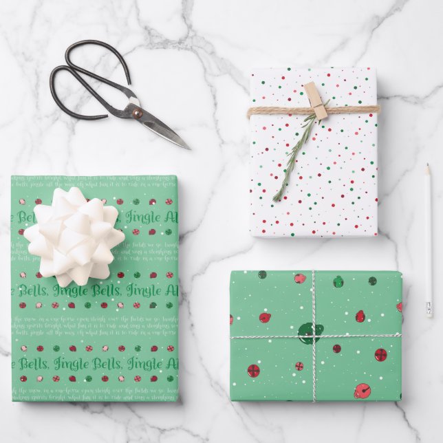 Coordinating Set - Christmas Wrapping Paper (Front)