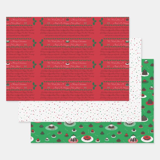 Coordinating set- Christmas Wrapping Paper (Set)