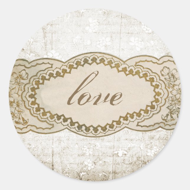 Coordinating Vintage Floral Envelope Seals (Front)