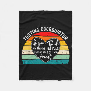 Coordinator Appreciation Test Day End Of Year Fleece Blanket