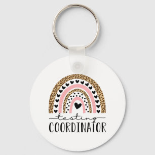 Coordinator Rainbow Leopard Test Day Teacher Stude Key Ring
