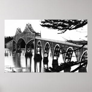 Coos Bay Bridge PhotographNorth Bend, OR Poster