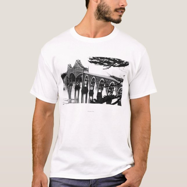 Coos Bay Bridge PhotographNorth Bend, OR T-Shirt (Front)