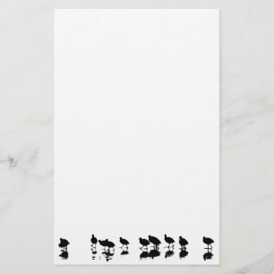 Coot Design - Black on White Stationery