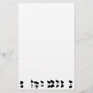 Coot Design - Black on White Stationery