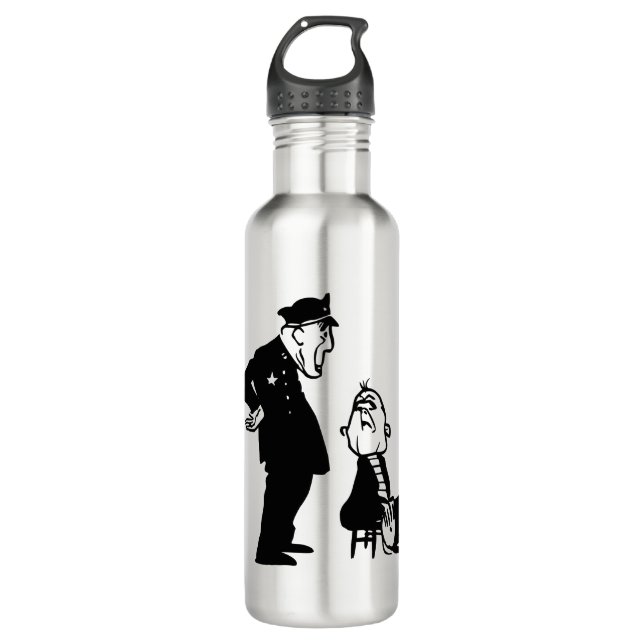 Cop and burglar 710 ml water bottle (Front)