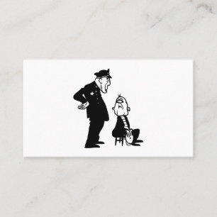 Cop and burglar business card