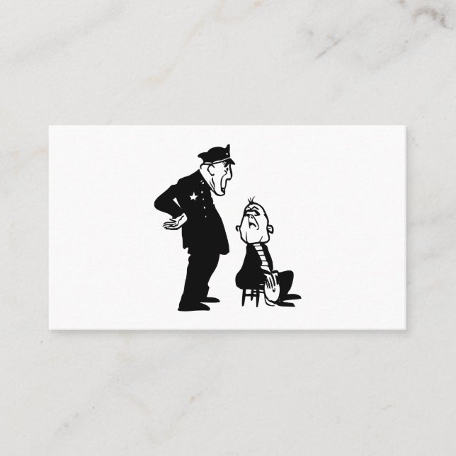 Cop and burglar business card (Front)