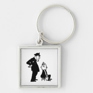 Cop and burglar key ring