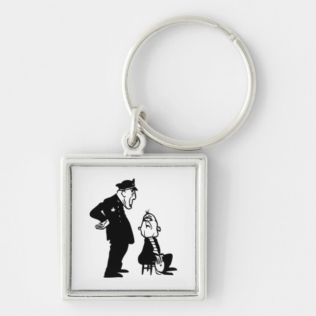 Cop and burglar key ring (Front)
