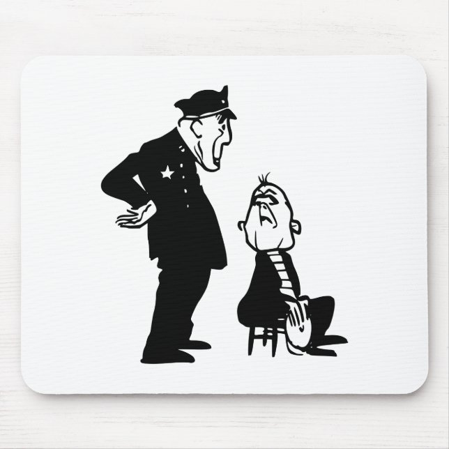 Cop and burglar mouse mat (Front)