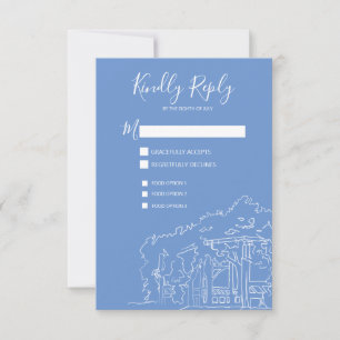 Cop Cot Central Park New York City Wedding RSVP Card