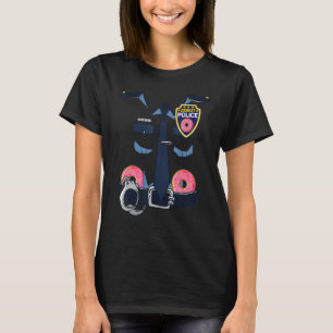 Cop Doughnut Police Easy Lazy Halloween Costume T-Shirt