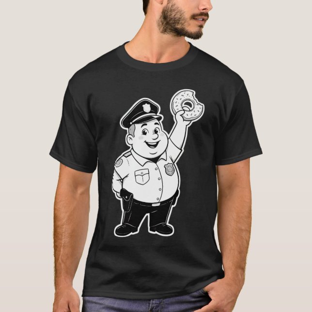 cop eating a doughnut  T-Shirt (Front)