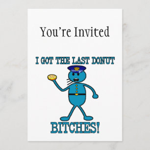 Cop Has Last Doughnut Invitation