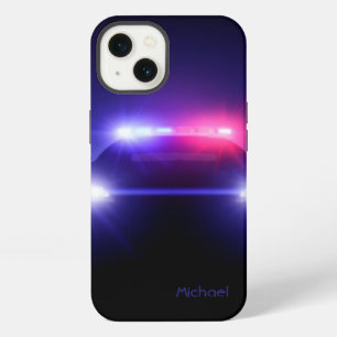 Cop Police Car Full Lights Blinking iPhone 13 Case
