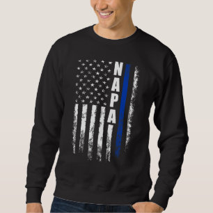Cop Police Napa American Flag Father's Day For Men Sweatshirt