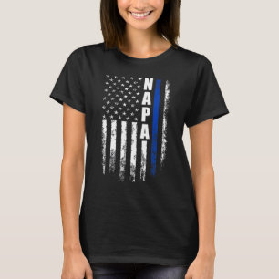 Cop Police Napa American Flag Father's Day For Men T-Shirt