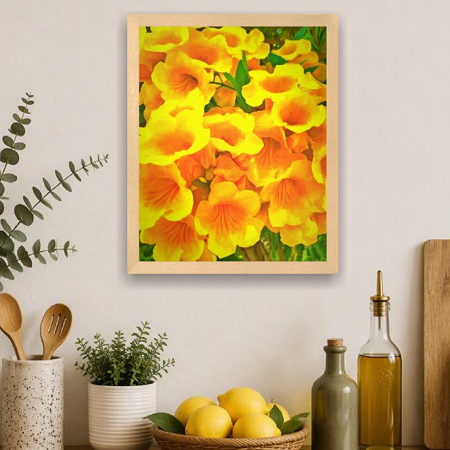 Copa de Oro Yellow Tropical Flower Art Print (Creator Uploaded)