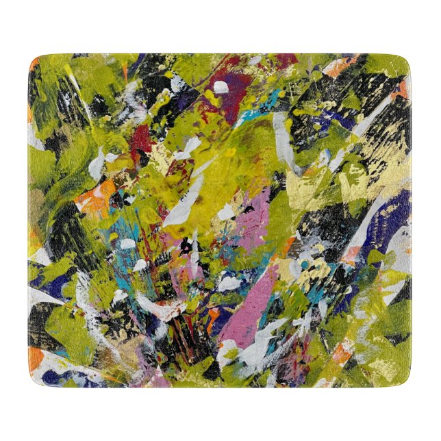 Copacabana 6 x 7 Deco Glass Cutting Board (Front)