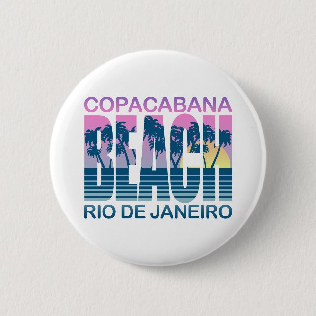 Copacabana Beach 6 Cm Round Badge (Front)