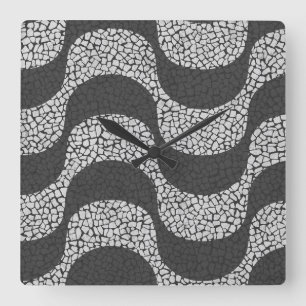 Copacabana Beach Boardwalk Square Wall Clock