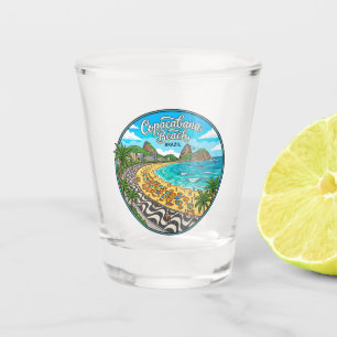 Copacabana Beach Brazil Shot Glass