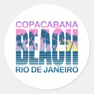 Copacabana Beach Classic Round Sticker