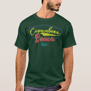 Copacabana Beach design distressed badge sign T-Shirt