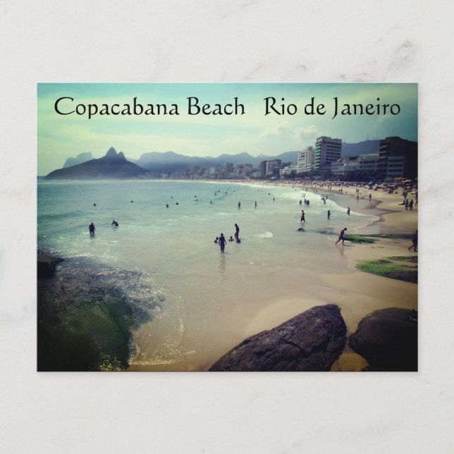 copacabana beach greetings postcard (Front)