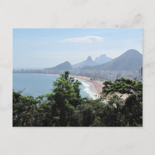Copacabana Beach in Rio Postcard