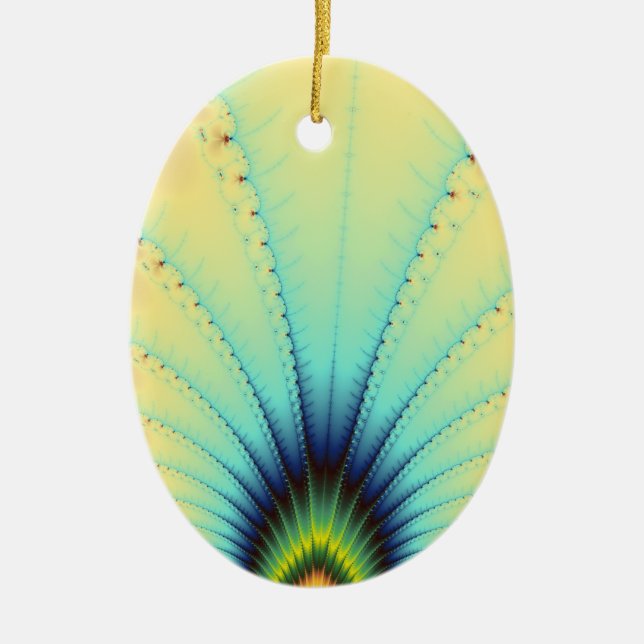 Copacabana Fractal Ceramic Tree Decoration (Front)