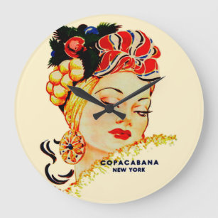 Copacabana New York Nightclub Menu Clock