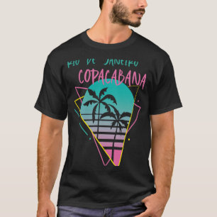 Copacabana Palm tree Rio Vacation Beach Ocean Surf T-Shirt