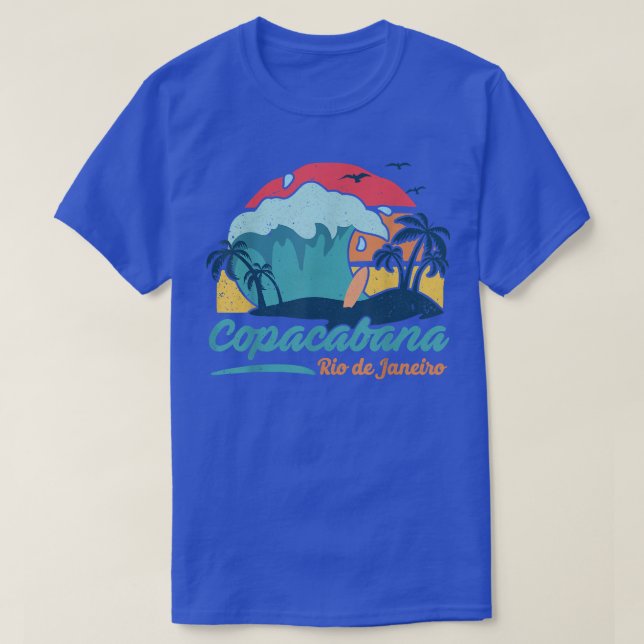Copacabana Rio de Janeiro Beach Summer Surfing Pal T-Shirt (Design Front)