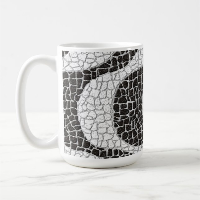 Copacabana Sidewalk Brazilian pattern Coffee Mug (Left)