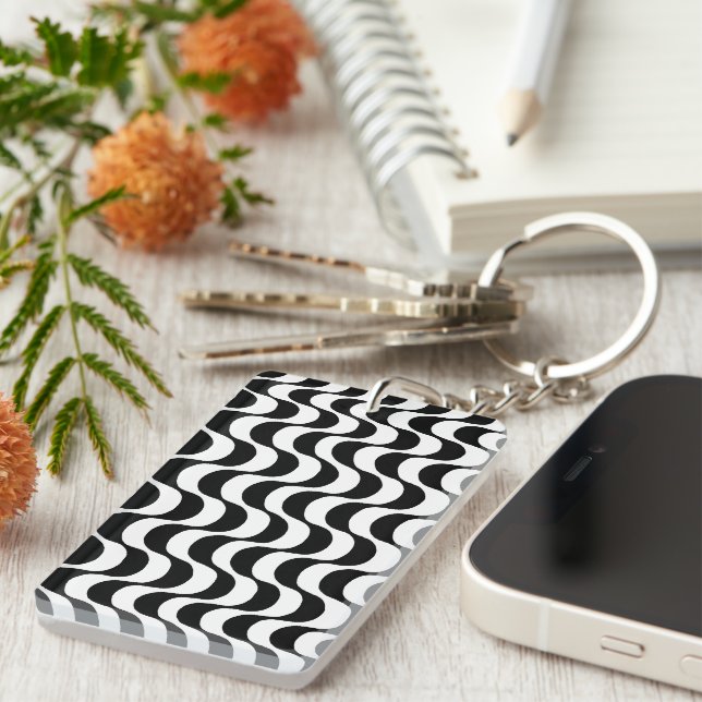 Copacabana Sidewalk pattern Key Ring (Front Right)