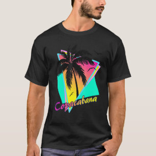 Copacabana Tropical Summer Beach Palm Tree Sunset T-Shirt