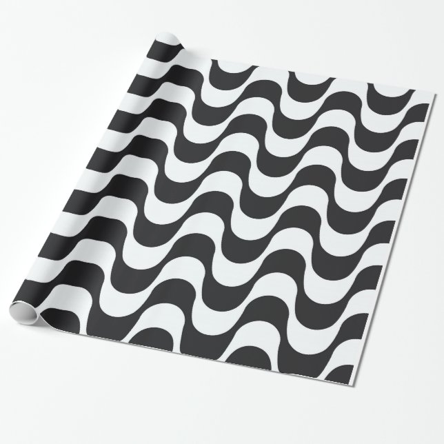 Copacabana waves wrapping paper (Unrolled)