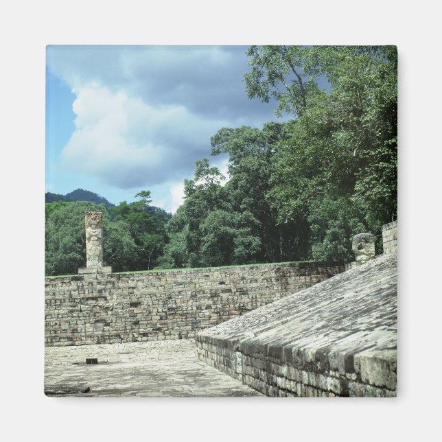 Copan City Ancient Mayan Ruins Photo Designed Magnet (Front)
