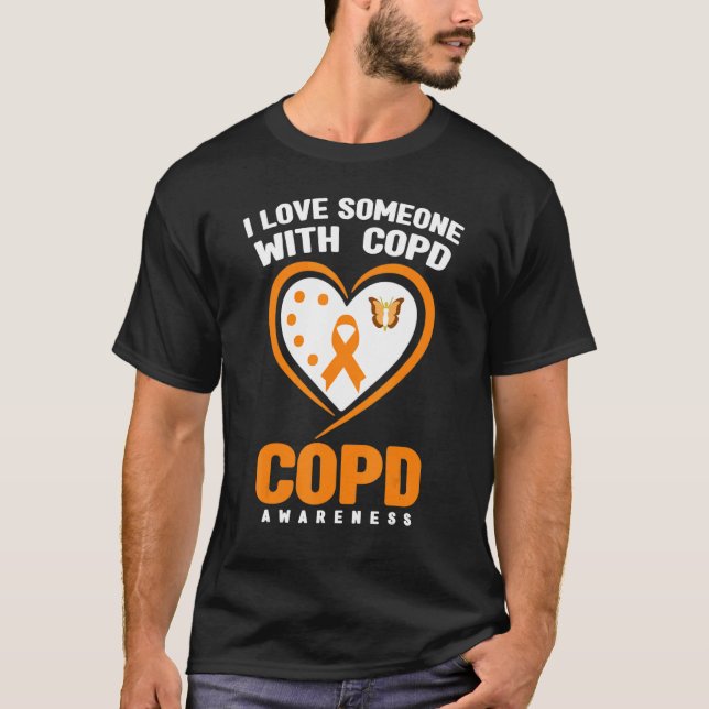 COPD Awareness   I Love Someone With COPD Awarenes T-Shirt (Front)