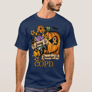 COPD Awareness retro halloween scary pumpkin head T-Shirt