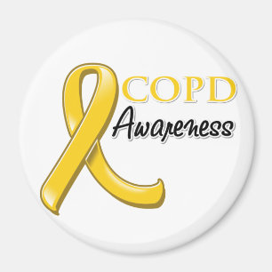 COPD Awareness Ribbon (gold ribbon) Magnet