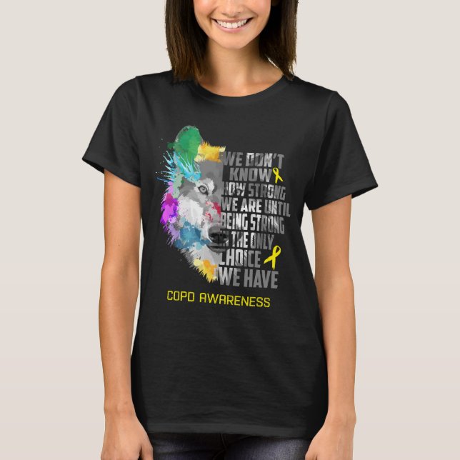 COPD Awareness Ribbon Support Gifts T-Shirt (Front)