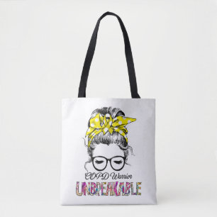 COPD Awareness Ribbon Support Gifts Tote Bag