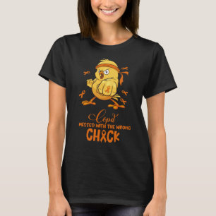 COPD Messed With The Wrong Chick Orange Ribbon T-Shirt